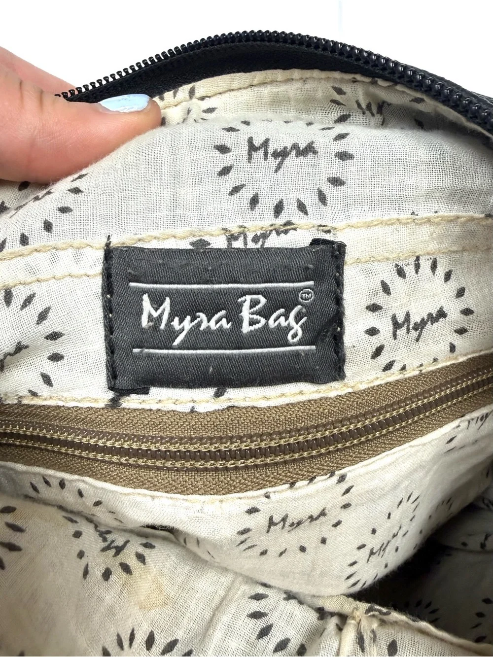 Myna Bag Hair On Hide Leather Crossbody Purse Boho Western Cowhide Black Tan - Picture 7 of 13